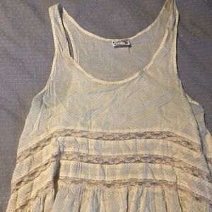 White polka dotted Tank top